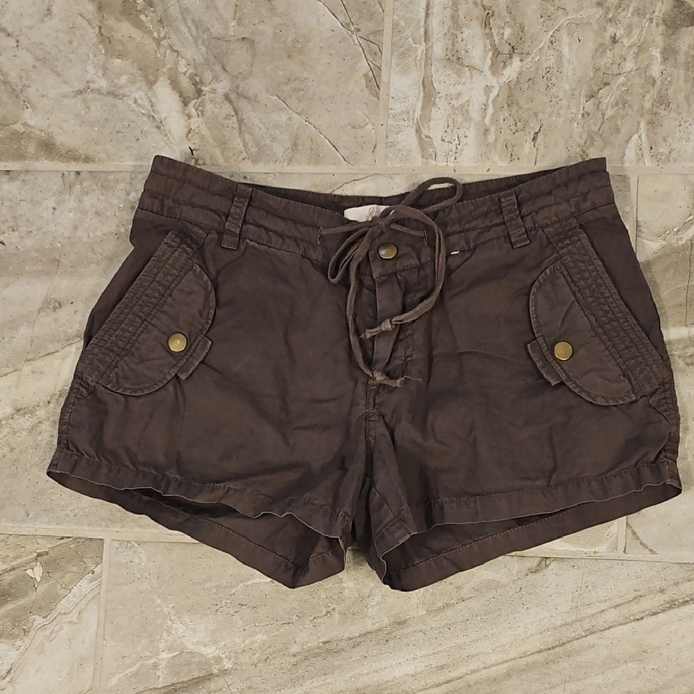 Casual Drawstring Women’s Shorts - Brown